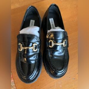 Steve Madden Glossy Black Loafers